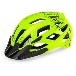 R2 helma Lumen Junior neon žlutá,černá lesklá vel. S