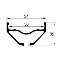 Remerx ráfek RX2030 584x30 32děr 