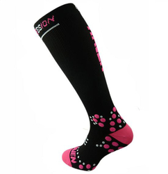 Haven kompresní podkolenky EvoTec Silver black/pink