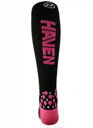 Haven kompresní podkolenky EvoTec Silver black/pink