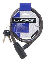 Force zámek Eco spirálový bez držáku 80cmx12 mm černá