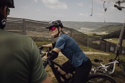 Force dres krátký rukáv MTB Mount Lady modrá