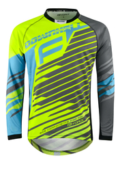 Force dres dlouhý rukáv Downhill fluo-modro-šedá