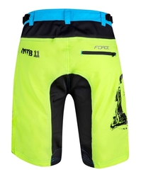 Force kraťasy volné MTB-11 fluo