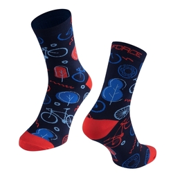 Force ponožky Cruise modro-červené L-XL/42-46 