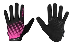Force rukavice MTB Angle letní růžovo-černé