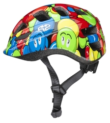 R2 helma Bunny vel. XS lesklá zeleno modrá červená 
