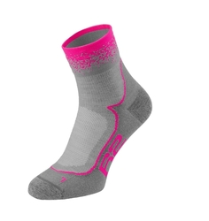 R2 ponožky Grace šedá-neon růžová 