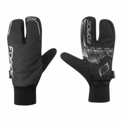 Force rukavice zimní Hot Rak 3-prsté černá