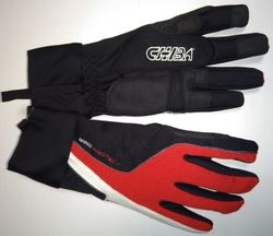Chiba rukavice Wind Protect černo-červená vel. L