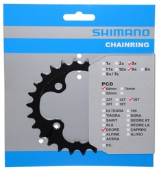 Shimano převodník Deore FC-M590 26z. 3x9sp. 