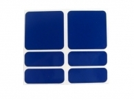 ShamanRacing reflexní samolepky sada 6 ks různé barvy,  ShamanRacing reflexní samolepky sada 6 ks modré