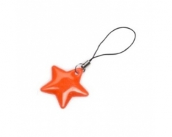 Altima taháček na zip reflexní - hvězda různé barvy,  oranžová