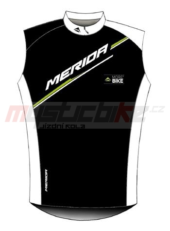 Merida dres Basic dámský bez rukávů bílo-černo-zelený