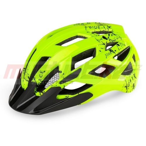 R2 helma Lumen Junior neon žlutá-černá leklá vel.S