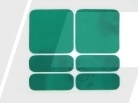 ShamanRacing reflexní samolepky sada 6 ks různé barvy,  ShamanRacing reflexní samolepky sada 6 ks zelené