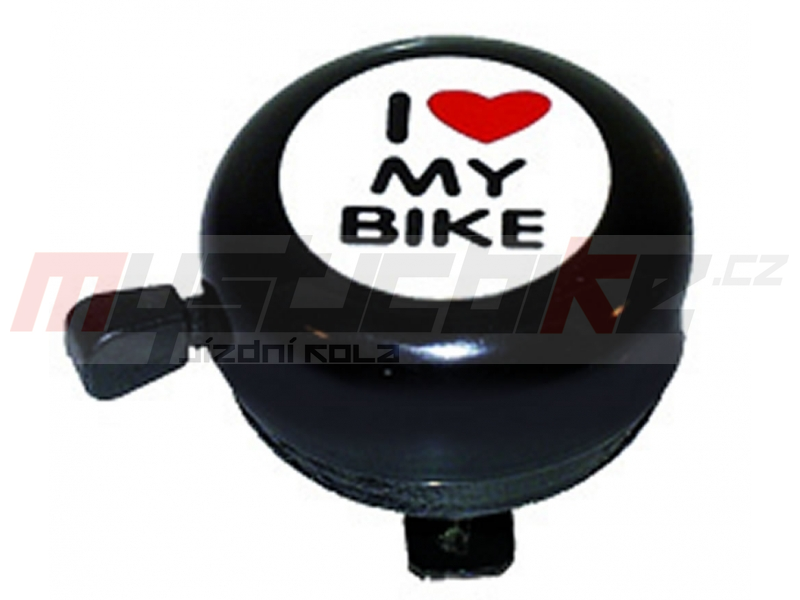 M-Wave zvonek I love my bike,  černý