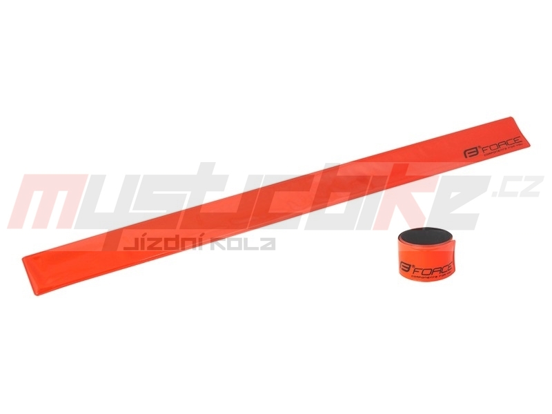 Force reflexní pásek samonavíjecí 38cm,  oranžová